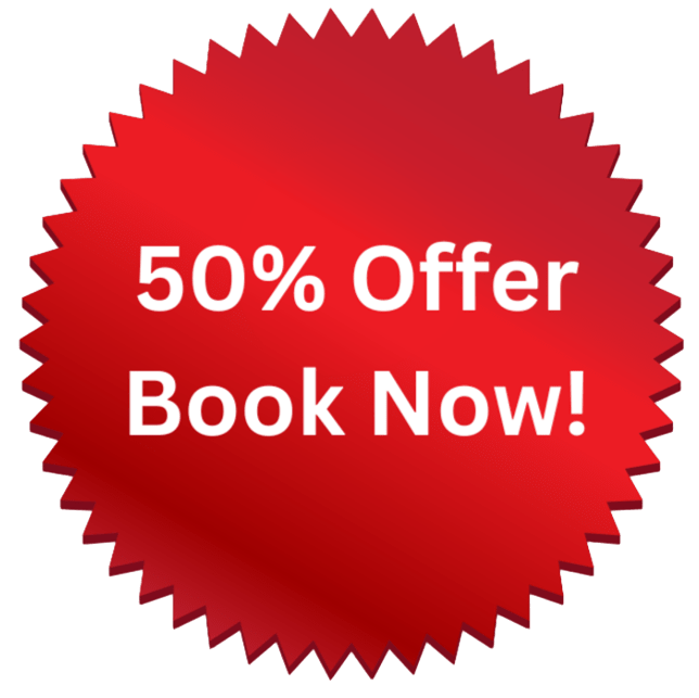 50% Offer Book Now! 50% Offer Book Now!