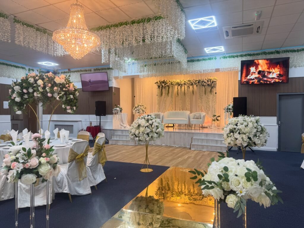 Main Hall reception, Lions Wedding & Banqueting Hall